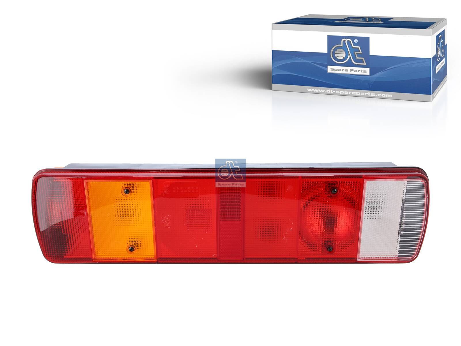 DT Spare Parts 1.21426 Tail lamp, left, 24 V, Lb: 152 mm, M8, L: 515 mm, H: 130 mm, T: 80 mm