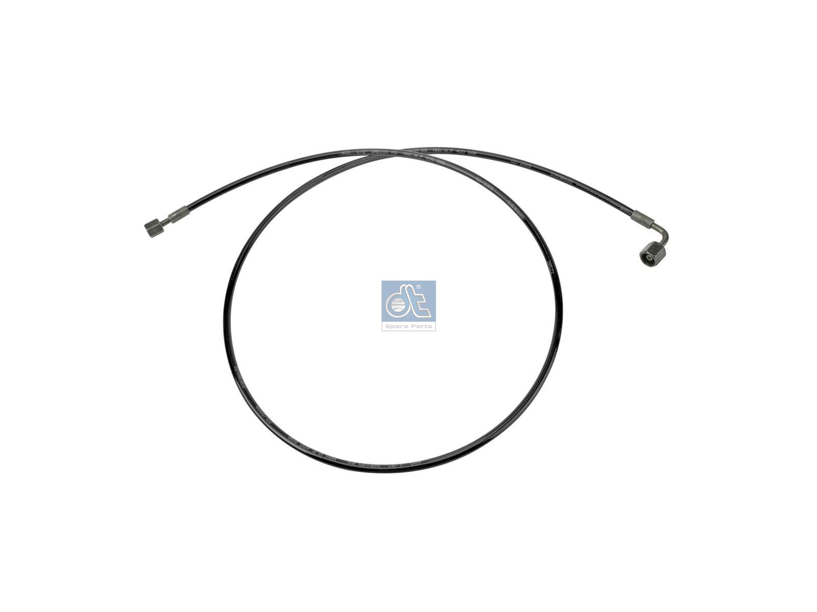 DT Spare Parts 1.28137 Hose line, cabin tilt, D: 8.5 mm, M12 x 1,5, M12 x 1,5, L: 1500 mm, L1: 375 mm, 362 bar