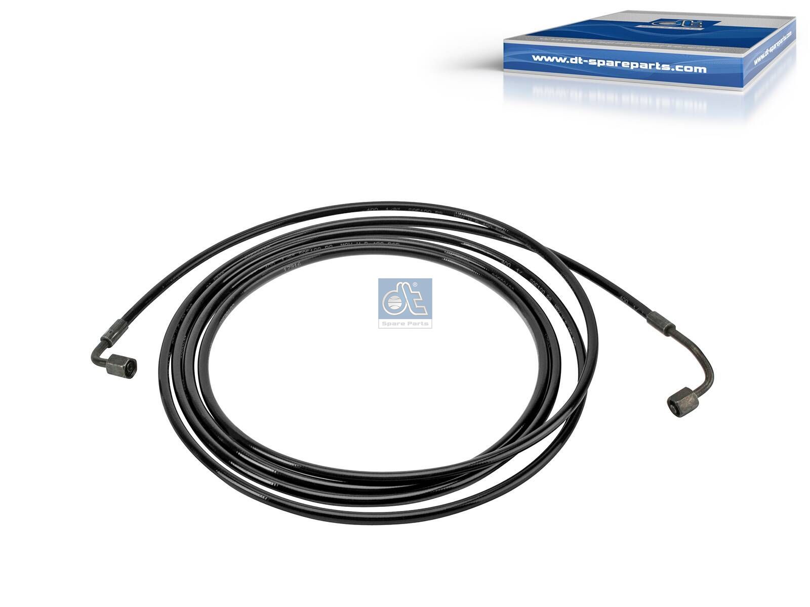 DT Spare Parts 1.28152 Hose line, cabin tilt, D: 8.3 mm, M12 x 1,5, M12 x 1,5, L: 3780 mm, L1: 3750 mm, 400 bar