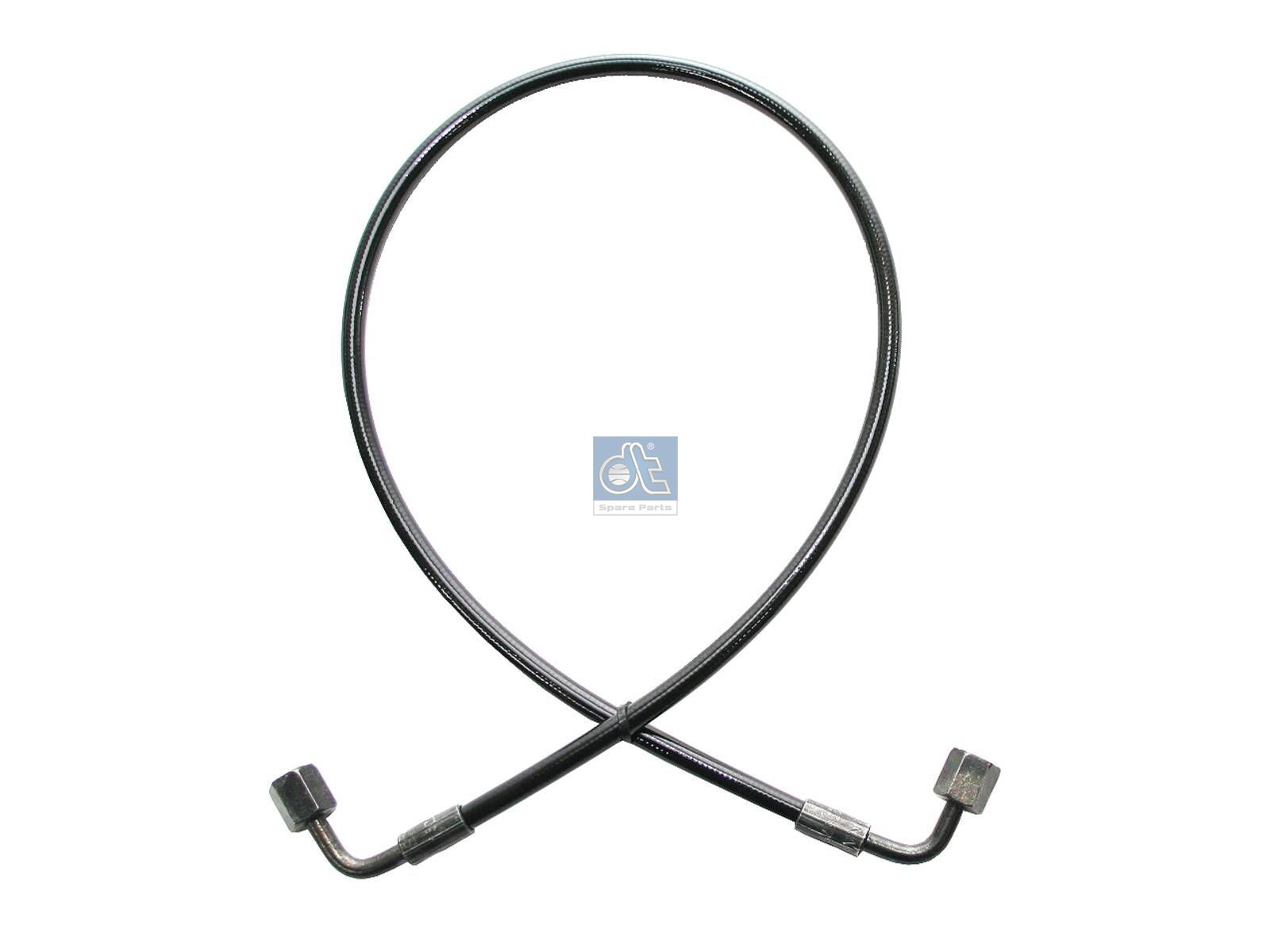 DT Spare Parts 1.28157 Hose line, cabin tilt, D: 9.2 mm, M12 x 1,5, M12 x 1,5, L: 765 mm, L1: 765 mm, 250 bar