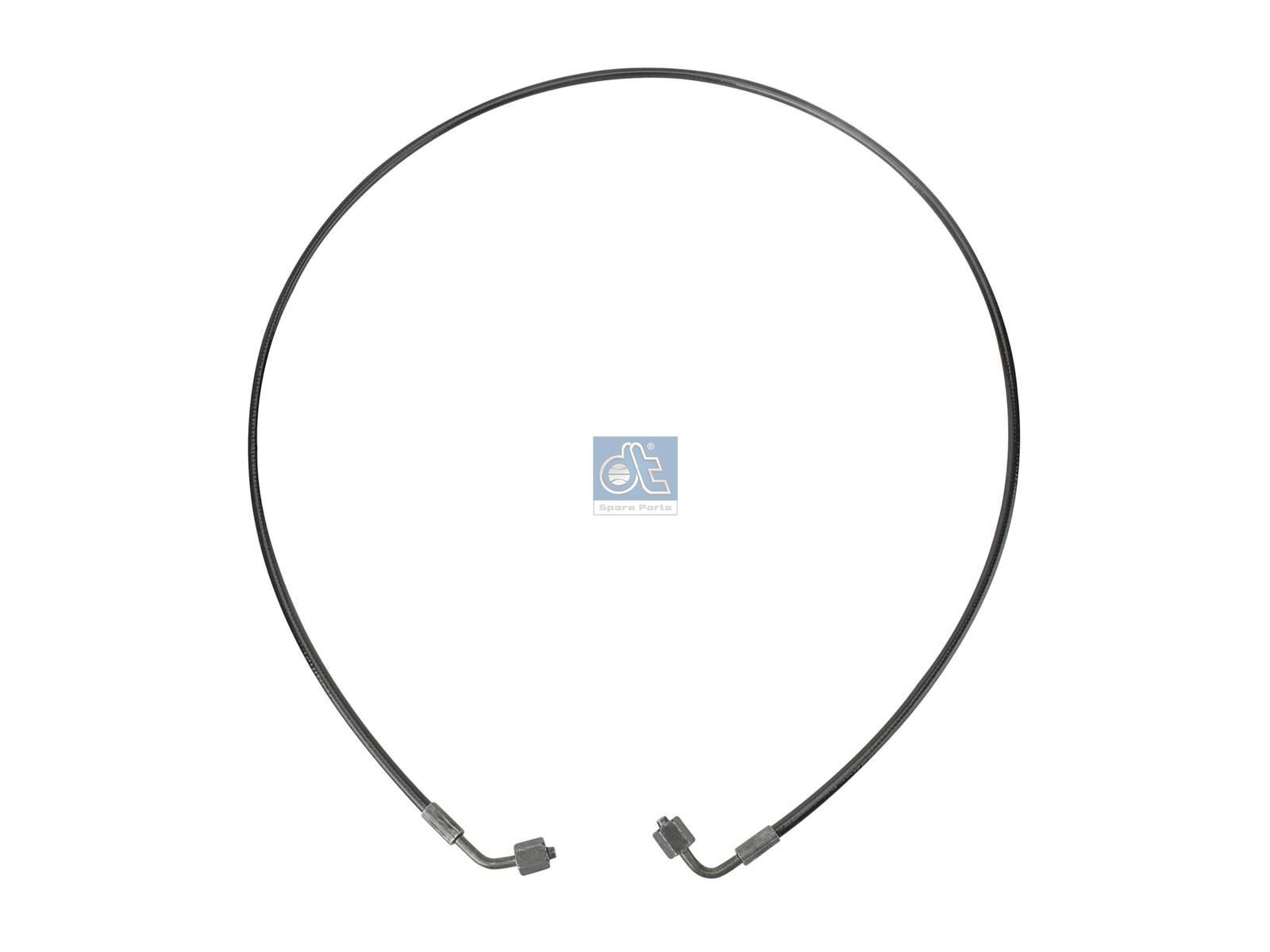 DT Spare Parts 1.28162 Hose line, cabin tilt, D: 8.5 mm, M12 x 1,5, L: 1200 mm, L1: 1260 mm, 362 bar