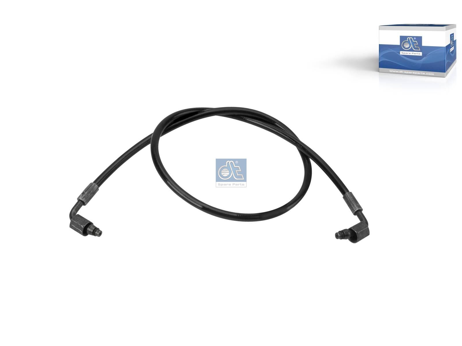DT Spare Parts 1.28169 Hose line, cabin tilt, D: 9.2 mm, M12 x 1,5, M12 x 1,5, L: 810 mm, L1: 810 mm, 250 bar
