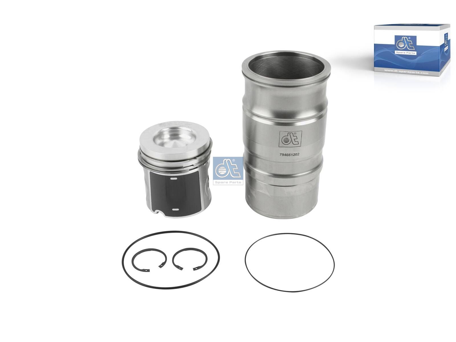 DT Spare Parts 1.33117 Piston with liner, D: 127 mm