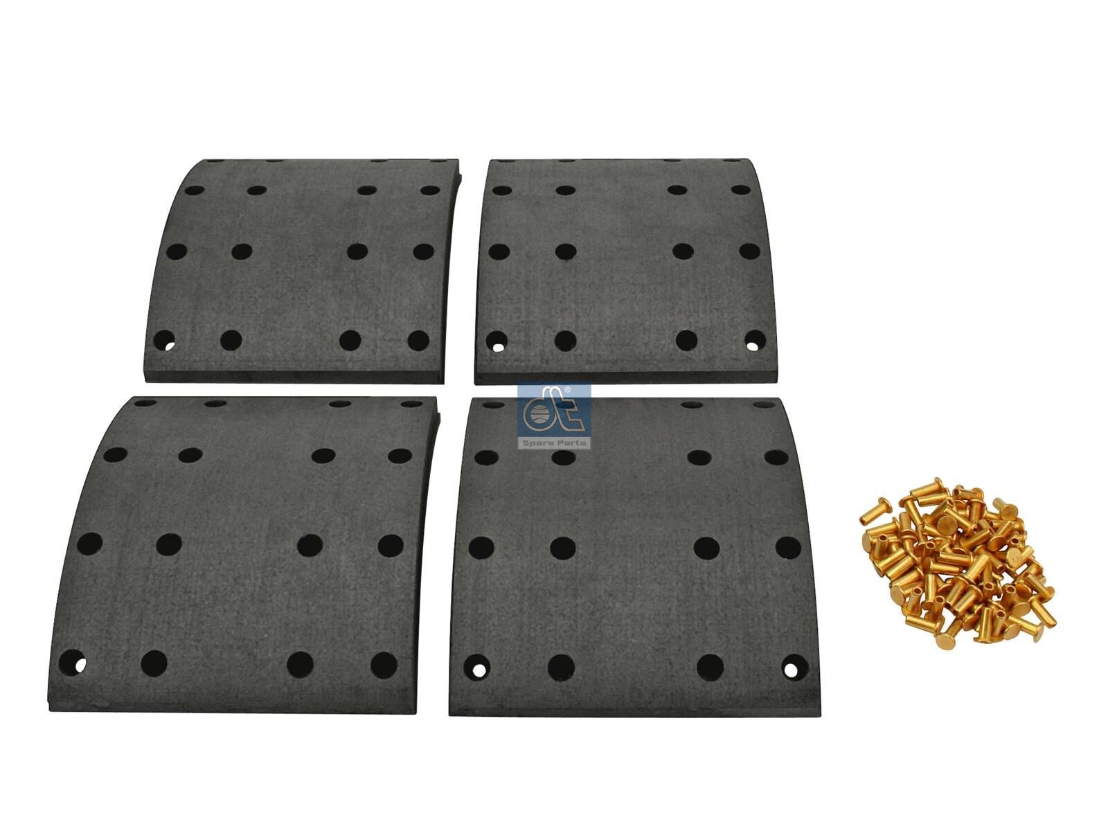 DT Spare Parts 1.35001 Drum brake lining kit, axle kit, W: 178 mm, S: 19 mm