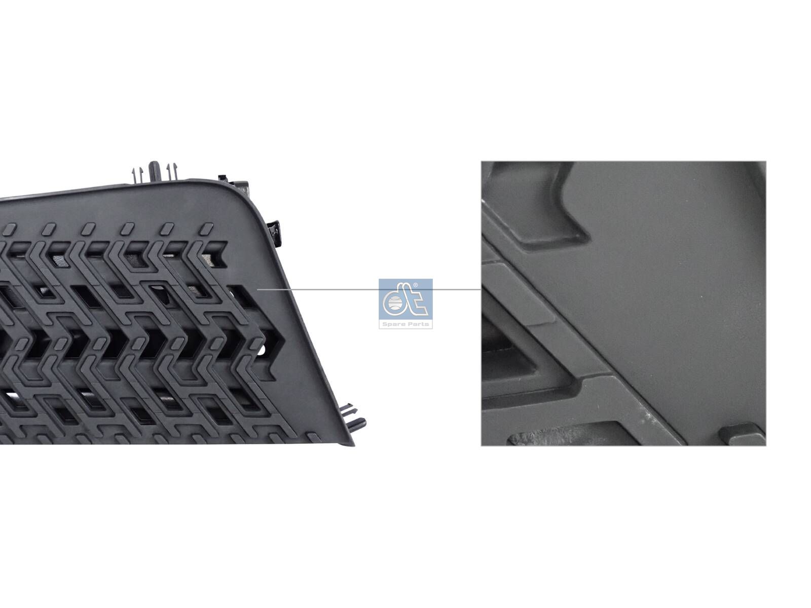 DT Spare Parts 2.01114 Step plate, center, left, grey