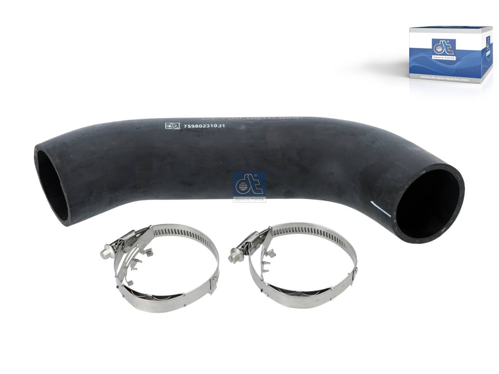 DT Spare Parts 2.15956 Radiator hose, with clamps