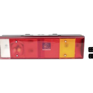 DT Spare Parts 2.24149 Tail lamp, left, with license plate lamp, 24 V, Lb: 160 mm, L: 465 mm, H: 130 mm