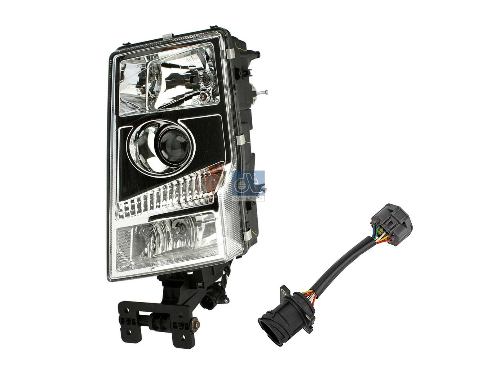 DT Spare Parts 2.24616 Headlamp, left, prepared for electr. height control, 24 V, H7