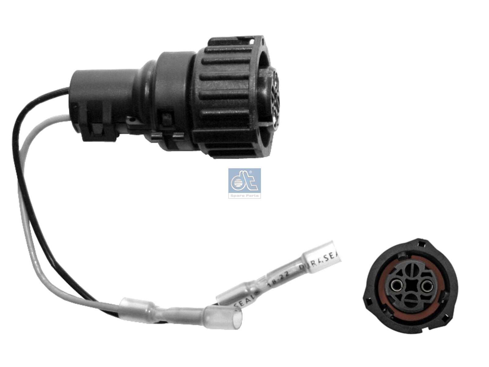 DT Spare Parts 2.27116 Adapter cable, L: 190 mm, DIN 72585, 2 poles