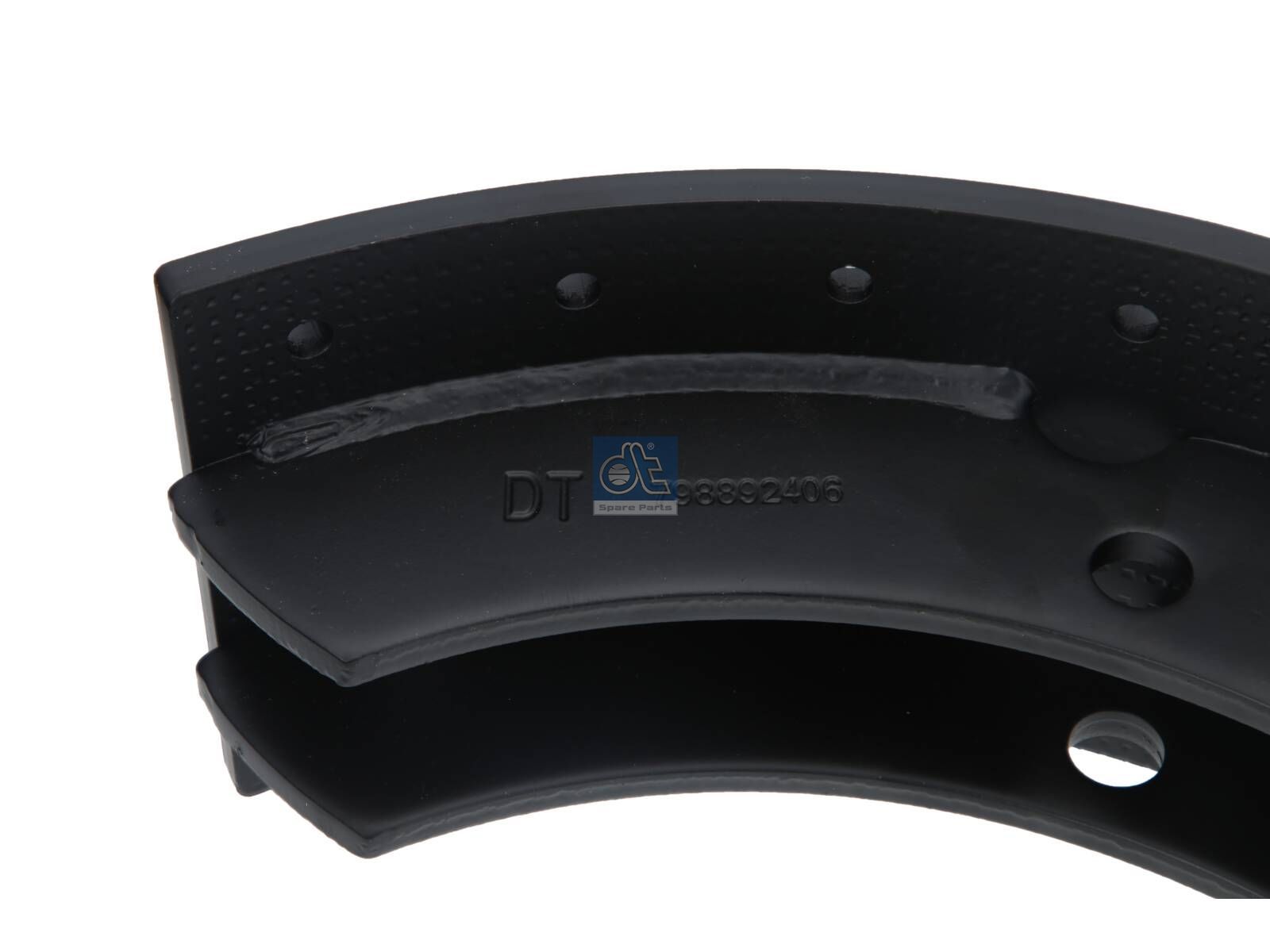 DT Spare Parts 2.40389 Brake shoe kit, D: 410 mm, b: 7 mm, W: 125 mm, S: 5 mm