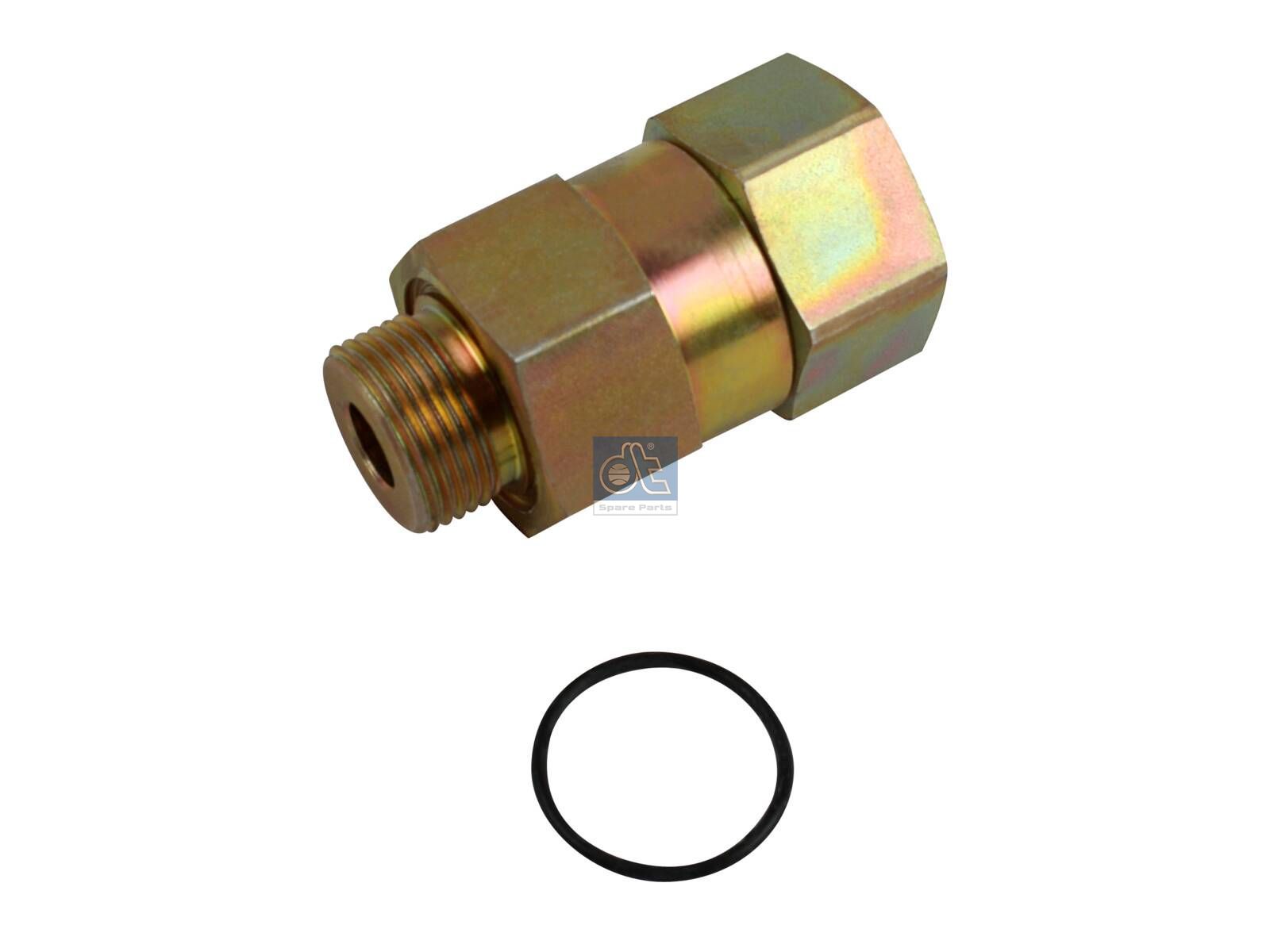 DT Spare Parts 2.44032 Relief valve, M22 x 1,5, LTh: 12 mm, SW: 32, L: 60 mm