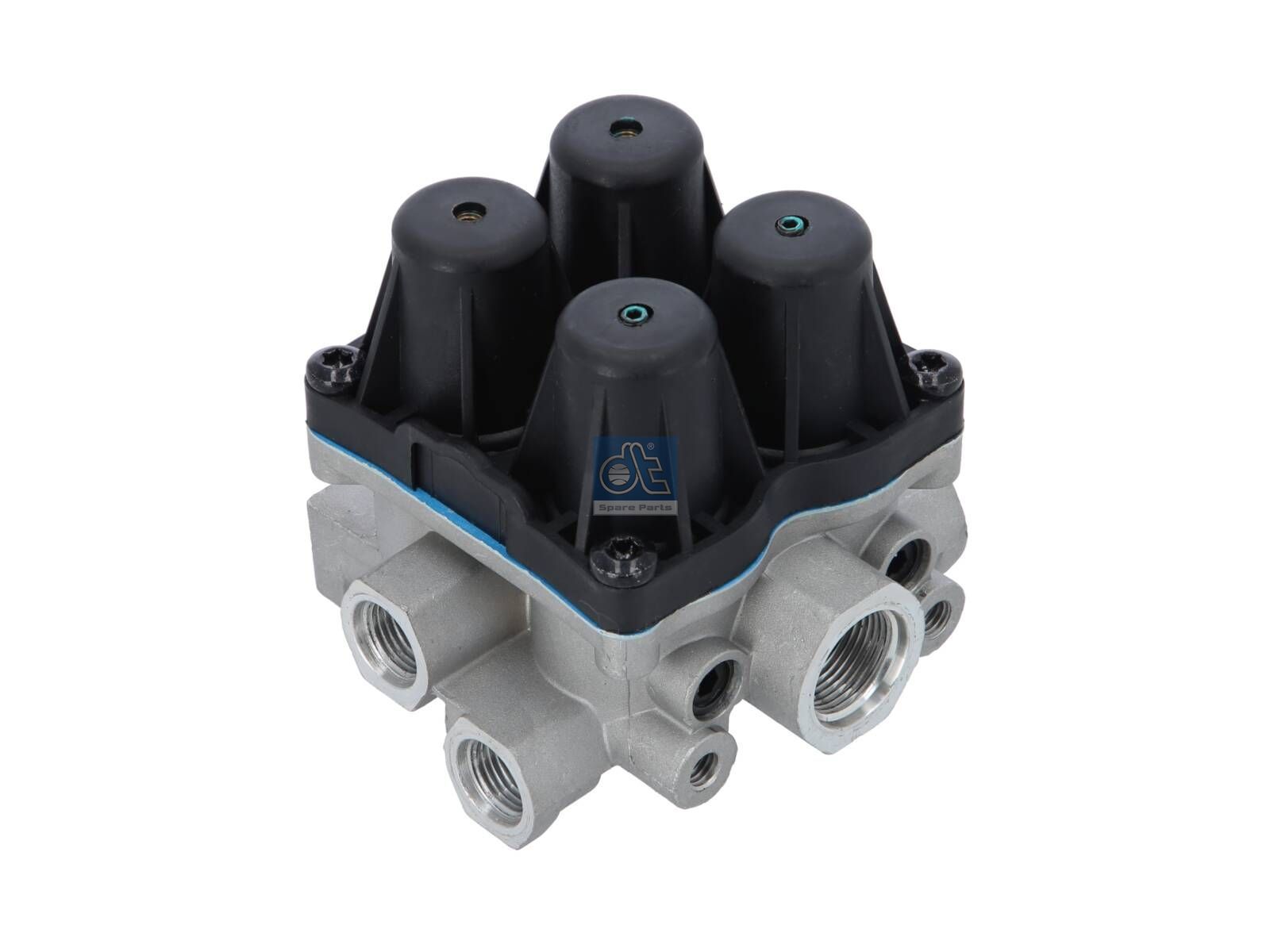 DT Spare Parts 2.44039 4-circuit-protection valve, M16 x 1,5, M22 x 1,5, max. 13 bar, Po21: 6.3 bar, Po22: 6.3 bar, Po23: 5.8 bar, Po24: 5.8 bar, Pc21: 4.8 bar, Pc22: 4.8 bar, Pc23: 3.8 bar, Pc24: 3.8 bar