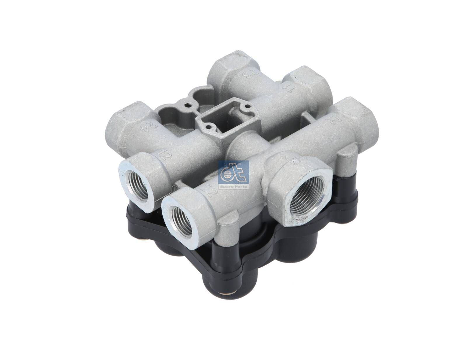 DT Spare Parts 2.44048 4-circuit-protection valve, M16 x 1,5, M22 x 1,5, max. 20 bar, Po21: 6.3 bar, Po22: 6.3 bar, Po23: 5.8 bar, Po24: 5.8 bar, Pc21: 5 bar, Pc22: 5 bar, Pc23: 4.5 bar, Pc24: 4.5 bar