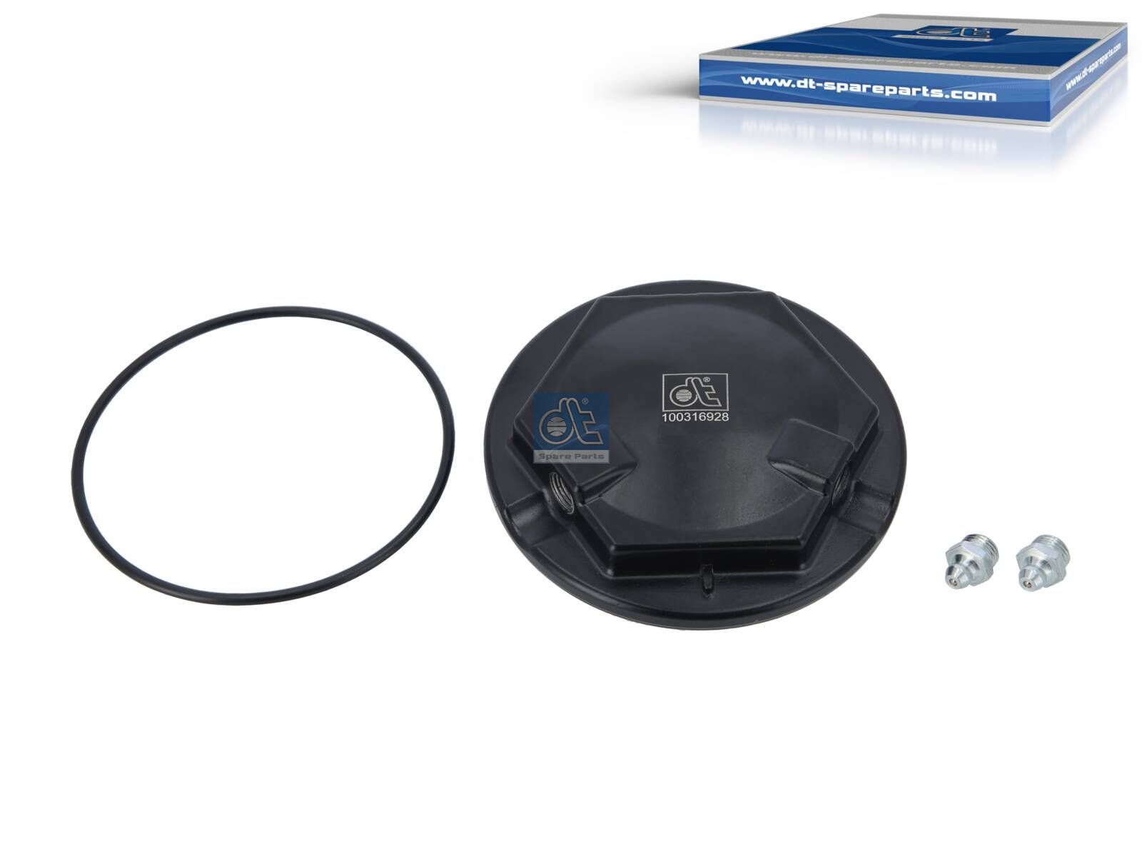 DT Spare Parts 2.50073 Cover, complete, steering knuckle
