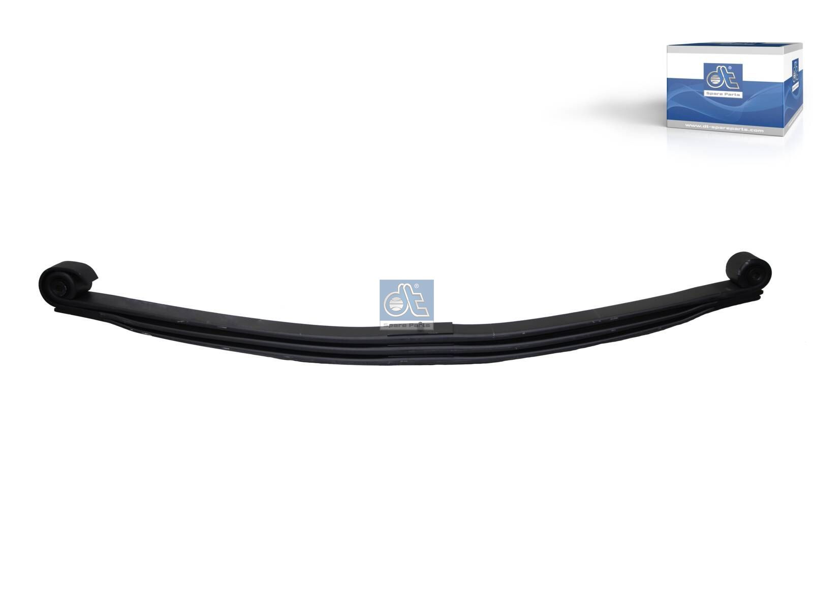 DT Spare Parts 2.61543 Leaf spring, front, d: 20 mm, L: 1855 mm, W: 100 mm, H: 234 mm, H: 92 mm, 2x30, 1x 26