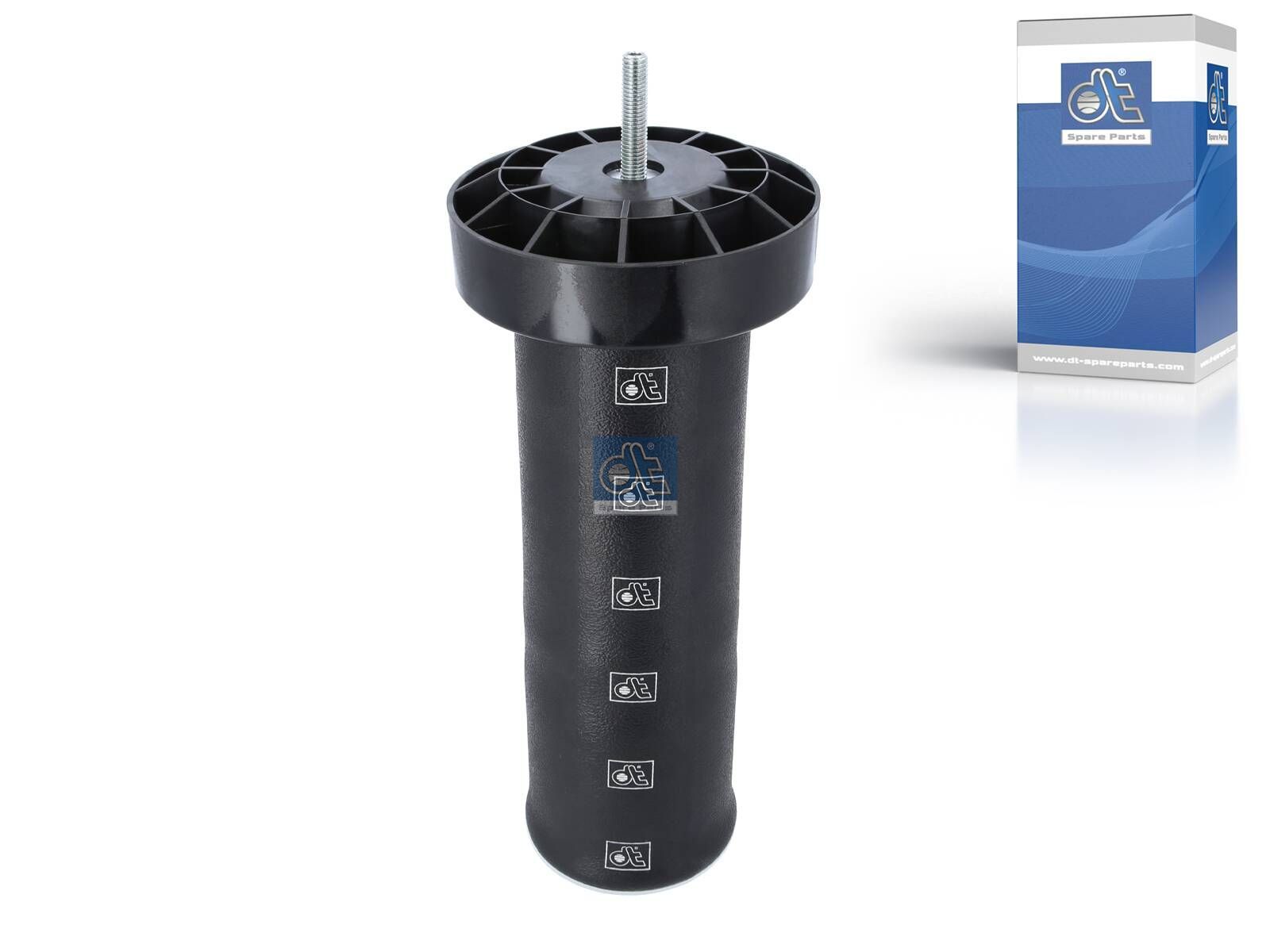 DT Spare Parts 2.62067 Air spring, with steel piston, D: 165 mm, M12 x 1,5, M20 x 1,5, L: 364 mm