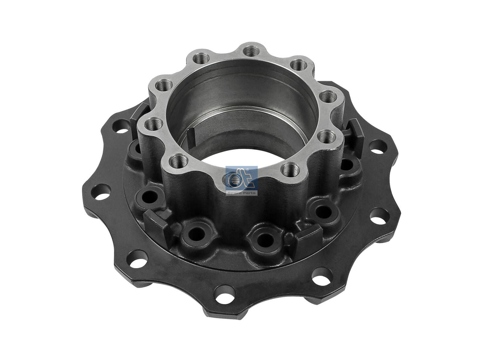 DT Spare Parts 2.65235 Wheel hub, without bearings, d1: 160 mm, d2: 160 mm, D: 380 mm, 10 bores, b: 22 mm, H: 165 mm
