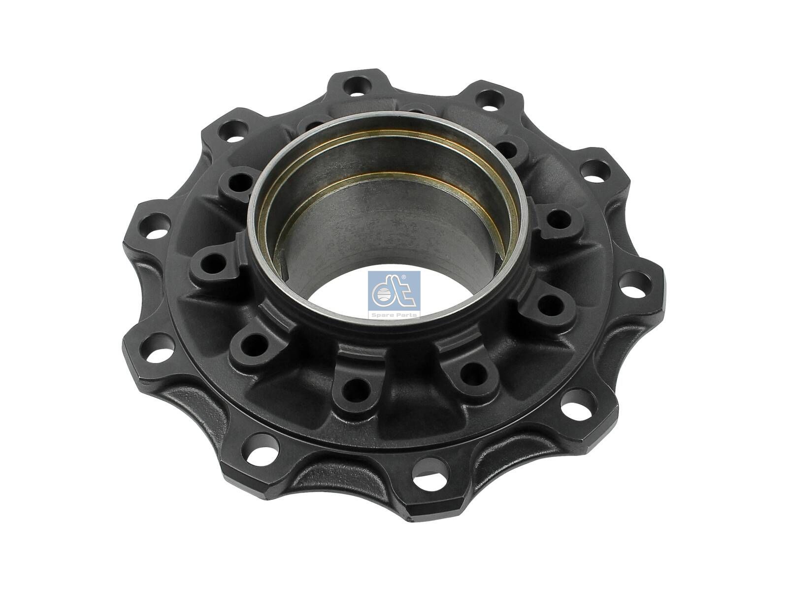 DT Spare Parts 2.65235 Wheel hub, without bearings, d1: 160 mm, d2: 160 mm, D: 380 mm, 10 bores, b: 22 mm, H: 165 mm