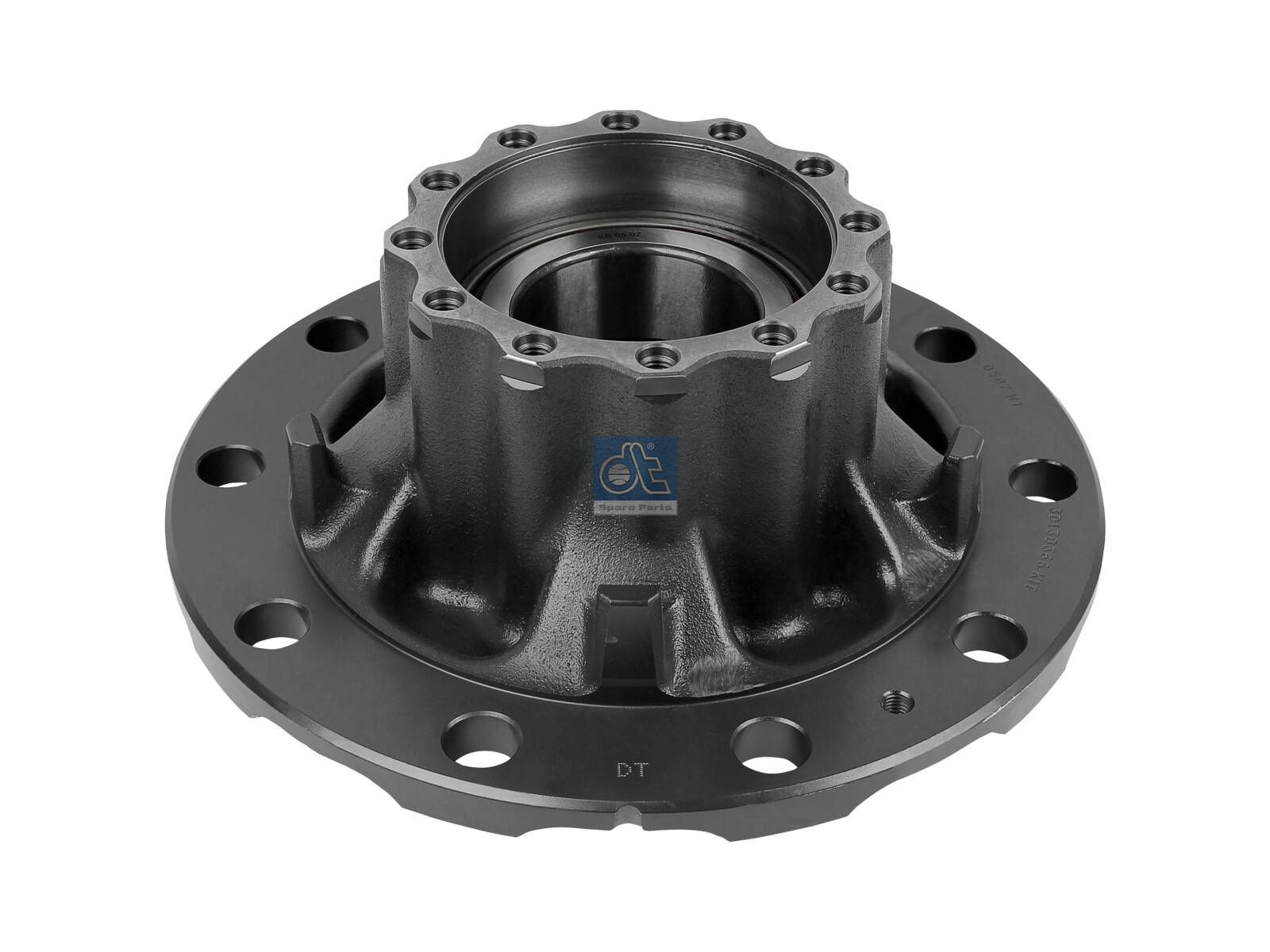 DT Spare Parts 2.65241 Wheel hub, with bearing, d1: 148 mm, d2: 148 mm, D: 384 mm, 10 bores, b: 27.2 mm, H: 173 mm