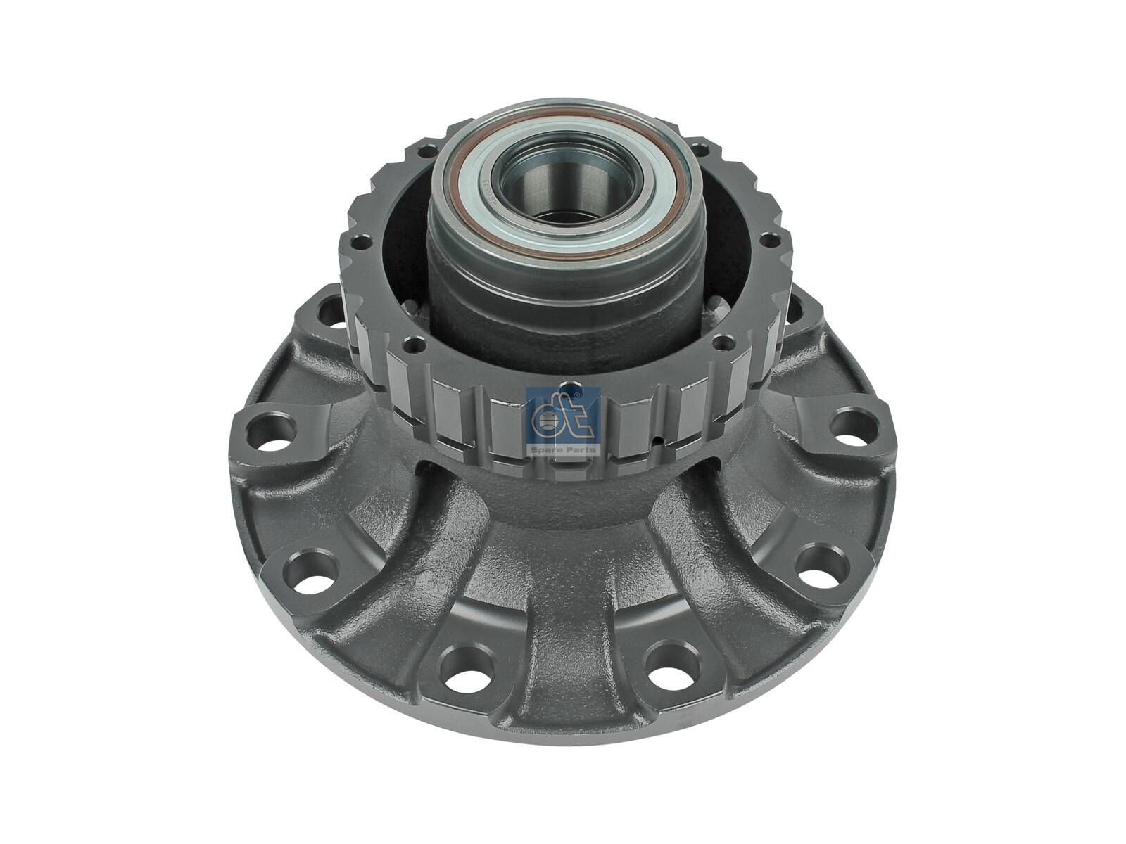 DT Spare Parts 2.65249 Wheel hub, with bearing, d1: 110 mm, d2: 110 mm, D: 383.5 mm, 10 bores, b: 27.2 mm, H: 160 mm
