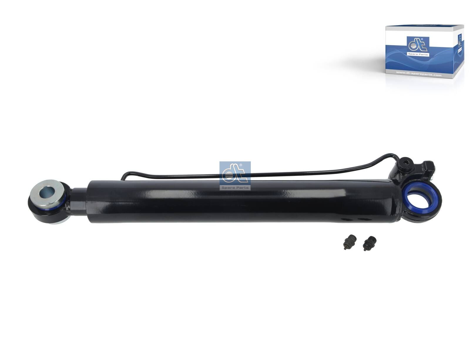DT Spare Parts 2.70119 Cabin tilt cylinder, with 3 adapters, D1: 40 mm, D2: 59 mm, b1: 30 mm, b2: 35 mm, Quick connect, Quick connect, L: 511 mm, 280 bar, Ls: 341 mm