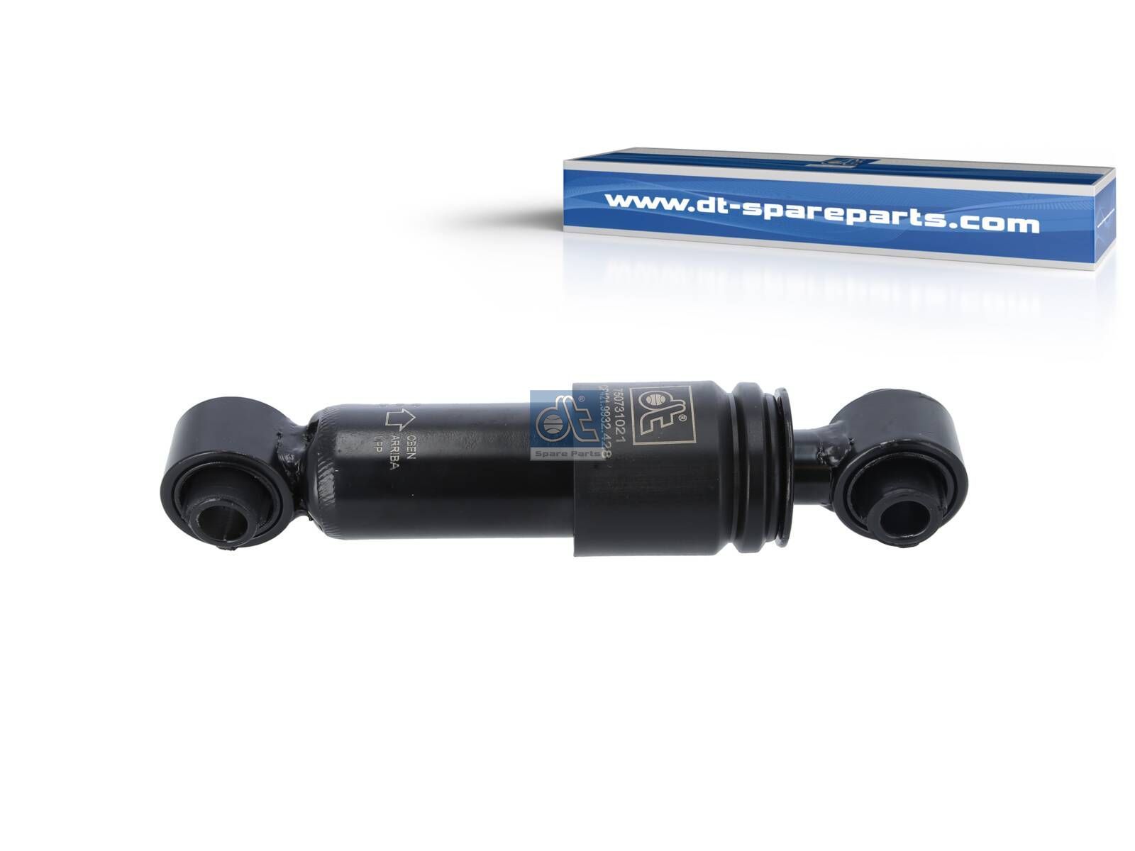 DT Spare Parts 2.70428 Cabin shock absorber, D1: 41.3 mm, D2: 53 mm, b: 14 mm, Lmin: 200 mm, Lmax: 222 mm