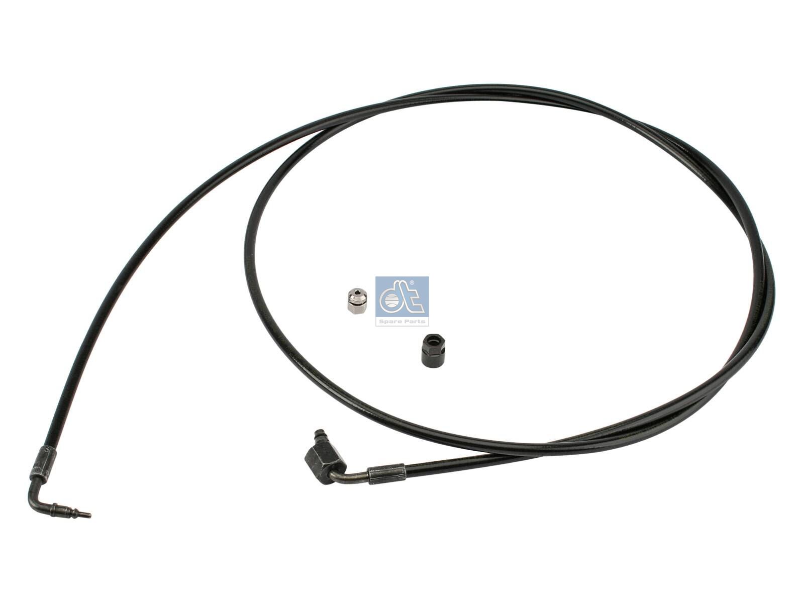 DT Spare Parts 2.70929 Hose line, cabin tilt, D: 8.5 mm, M14 x 1,5, L: 2120 mm, L1: 2123 mm, 362 bar