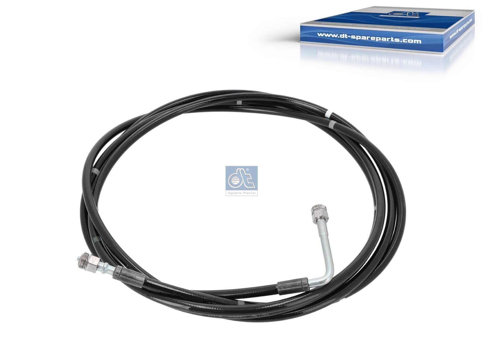 DT Spare Parts 2.70955 Hose line, cabin tilt, M12 x 1, L: 3285 mm, 420 bar