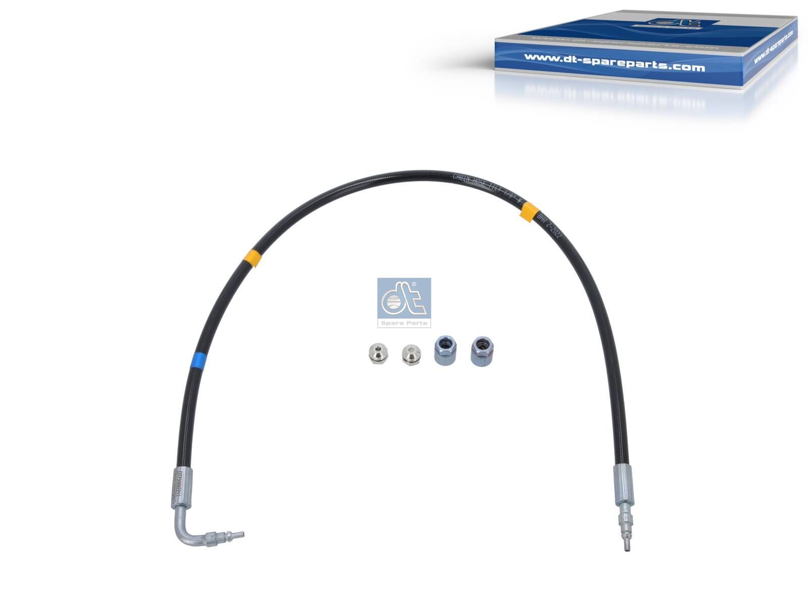 DT Spare Parts 2.70959 Hose line, cabin tilt, M12 x 1, L: 700 mm, 362 bar