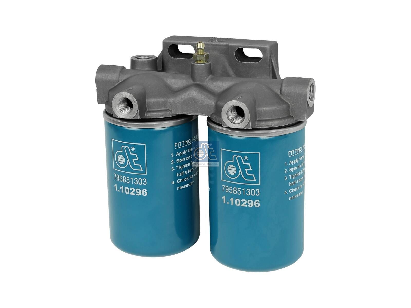 DT Spare Parts 2.91240 Fuel filter, complete, d: 62 mm, D: 76 mm, M16 x 1,5, H: 120 mm