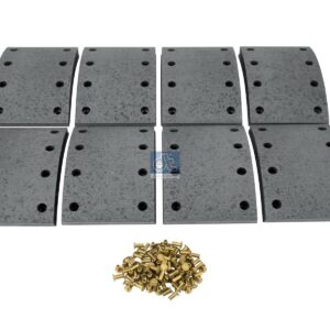 DT Spare Parts 2.94050 Drum brake lining kit, axle kit, W: 125 mm, S: 18.4 mm