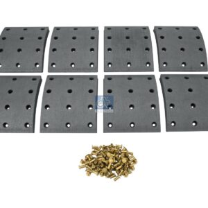 DT Spare Parts 2.94052 Drum brake lining kit, axle kit, W: 150 mm, S: 18.4 mm