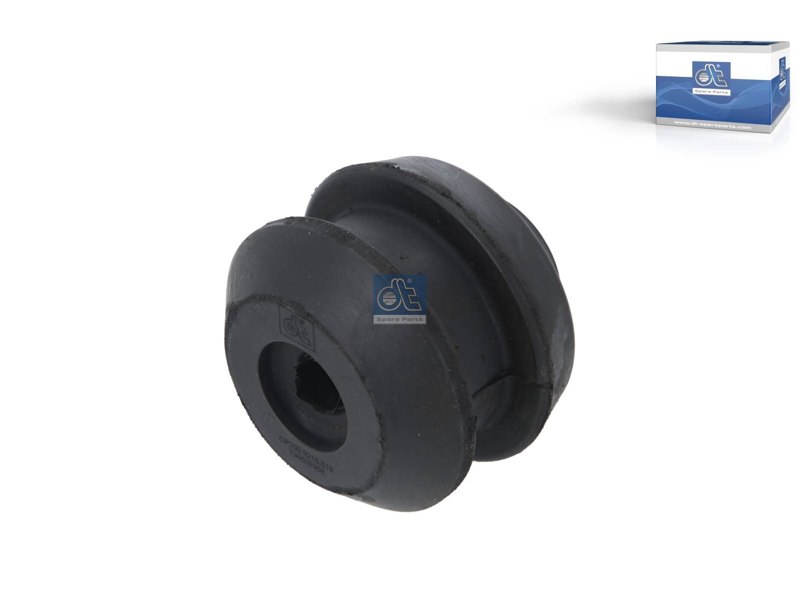 DT Spare Parts 3.10819 Rubber buffer, rear, d1: 15 mm, d2: 35 mm, D1: 72 mm, D2: 90 mm, H: 84 mm