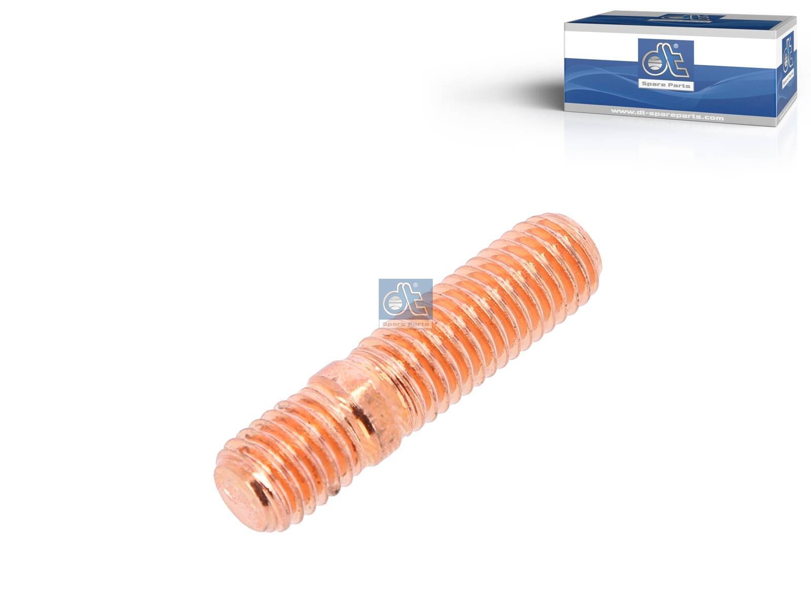 DT Spare Parts 3.19121 Stud bolt, M10 x 1, LTh1: 12 mm, LTh2: 25 mm, L: 43 mm, 8.8