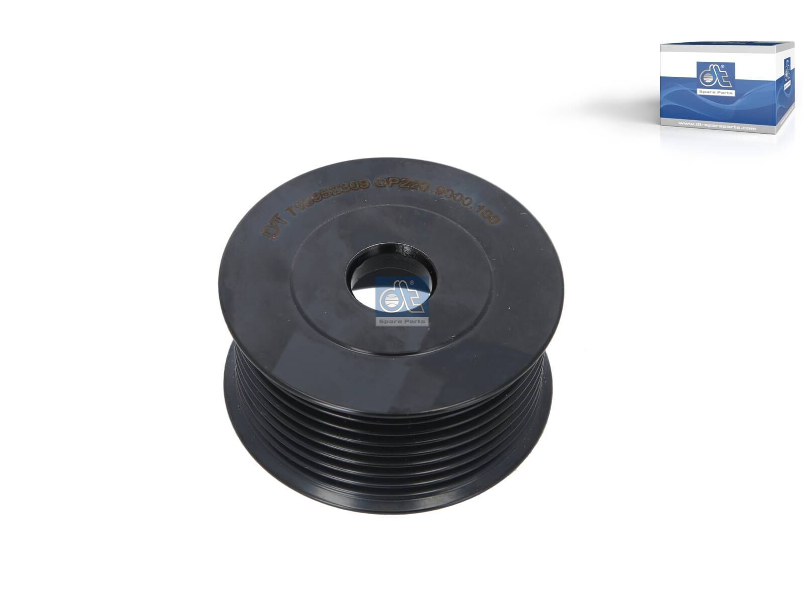 DT Spare Parts 3.35100 Pulley, d1: 17 mm, d2: 52 mm, D1: 66 mm, D2: 72 mm, 7 PK