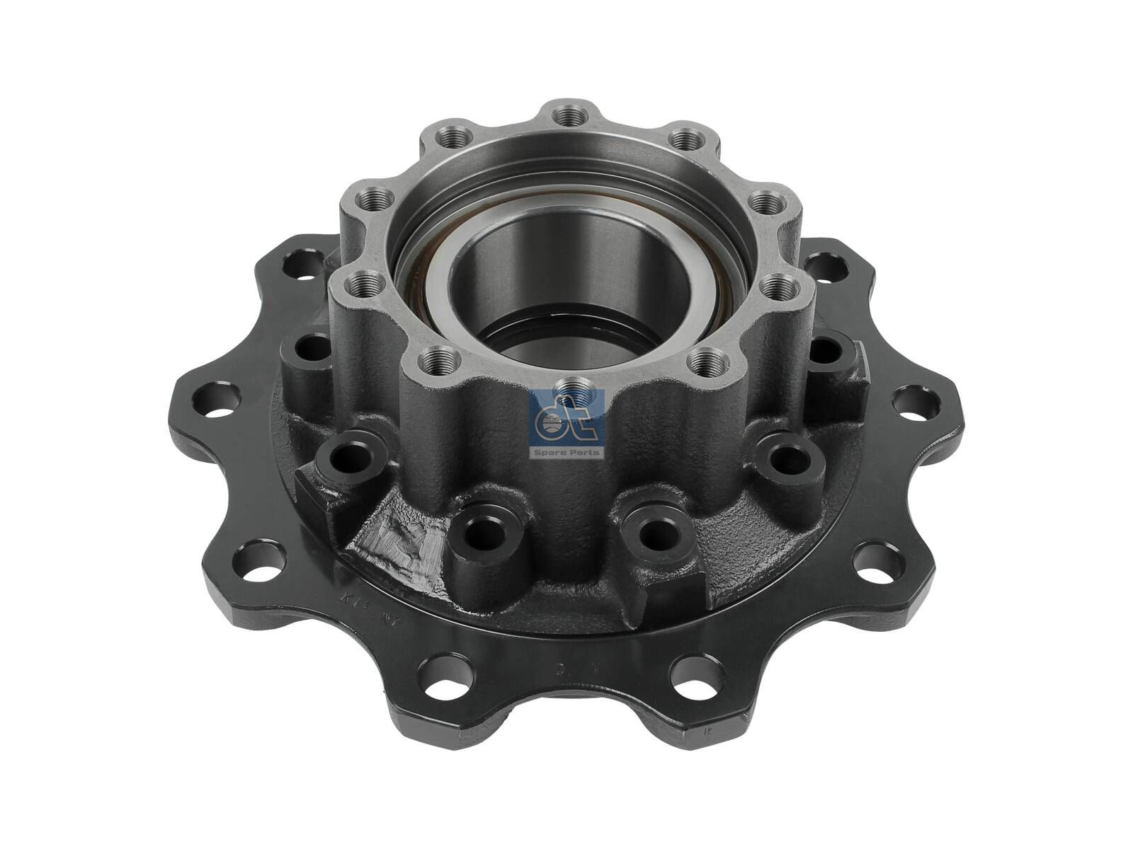 DT Spare Parts 3.67616 Wheel hub, with bearing, with ABS ring, d1: 160 mm, d2: 160 mm, D: 380 mm, 10 bores, b: 22 mm, P: 335 mm, H: 163 mm