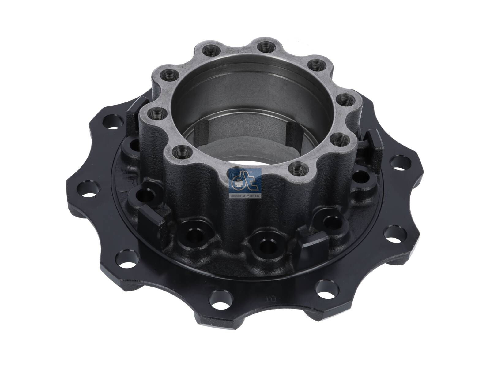 DT Spare Parts 3.67630 Wheel hub, without bearings, d1: 160 mm, d2: 160 mm, D: 380 mm, 10 bores, b: 22 mm, H: 165 mm