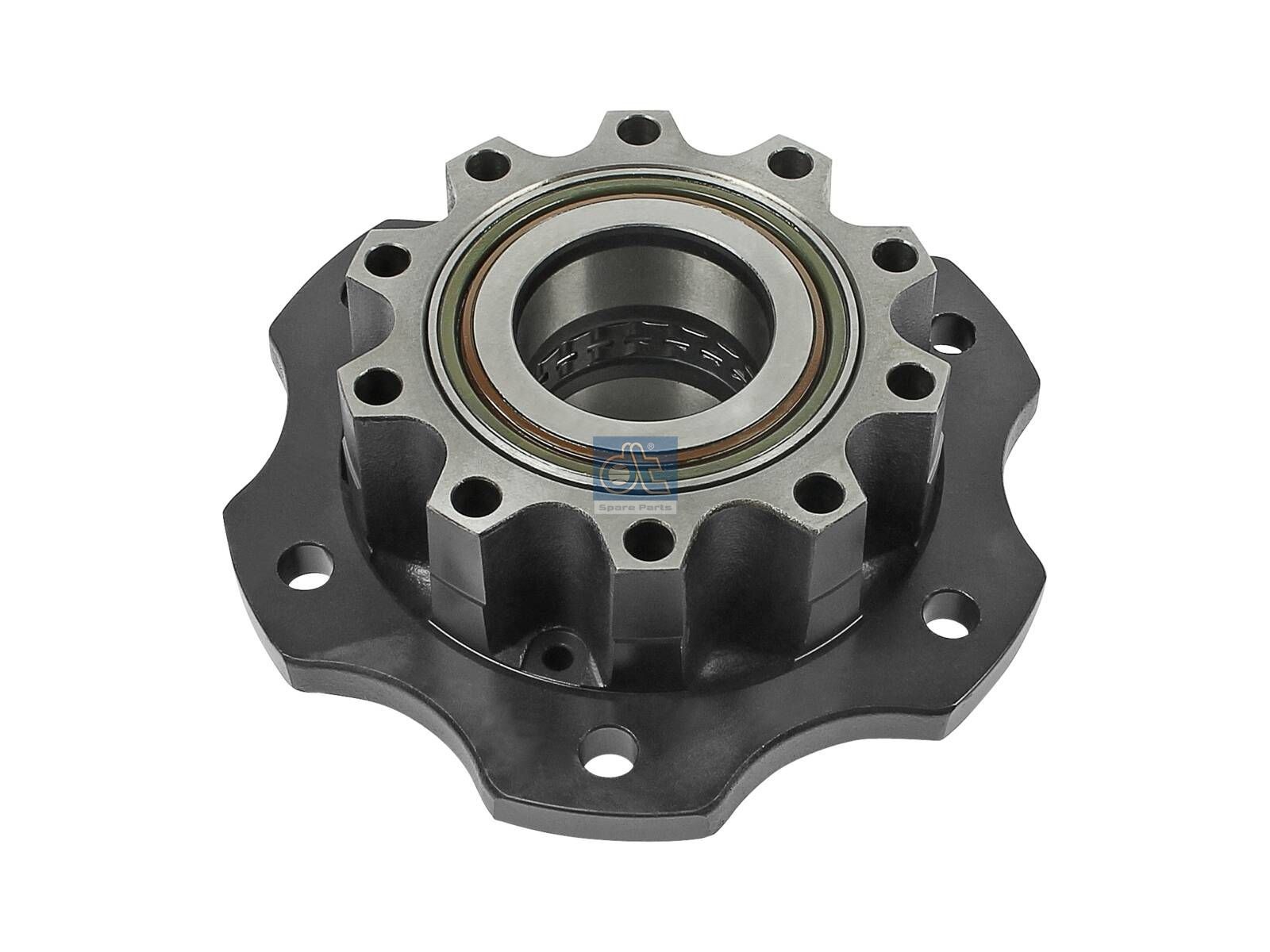 DT Spare Parts 3.67639 Wheel hub, with bearing, d1: 140 mm, d2: 140 mm, D: 121.5 mm, 6 bores, b: 18 mm, H: 290 mm