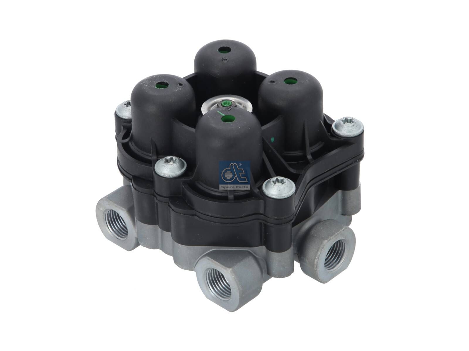 DT Spare Parts 3.72081 4-circuit-protection valve, M16 x 1,5, M22 x 1,5, max. 20 bar, Po21: 6.9 bar, Po22: 6.9 bar, Po23: 7 bar, Po24: 6.9 bar, Pc21: 6 bar, Pc22: 6 bar, Pc23: 6 bar, Pc24: 6 bar