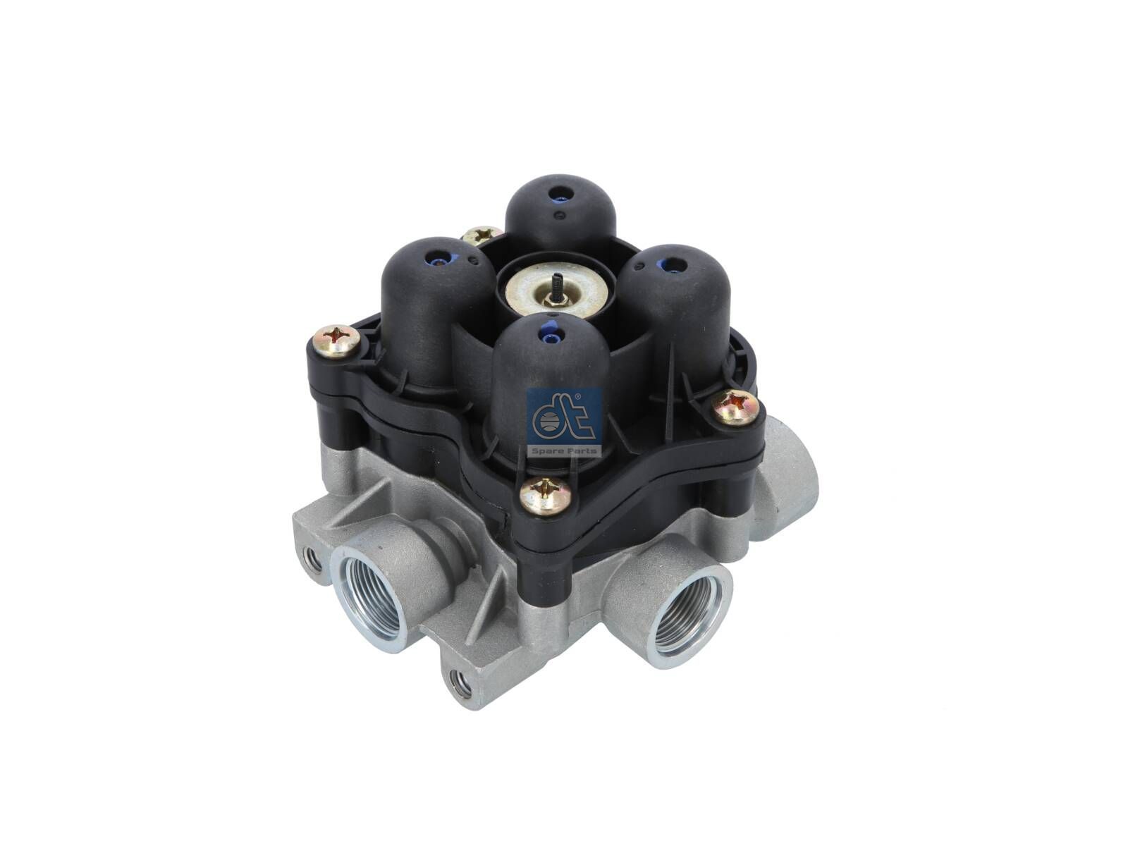 DT Spare Parts 3.72084 4-circuit-protection valve, M22 x 1,5, max. 13 bar, Po21: 6.9 bar, Po22: 6.9 bar, Po23: 7 bar, Po24: 6.9 bar, Pc21: 4.5 bar, Pc22: 4.5 bar, Pc23: 4.5 bar, Pc24: 4.5 bar