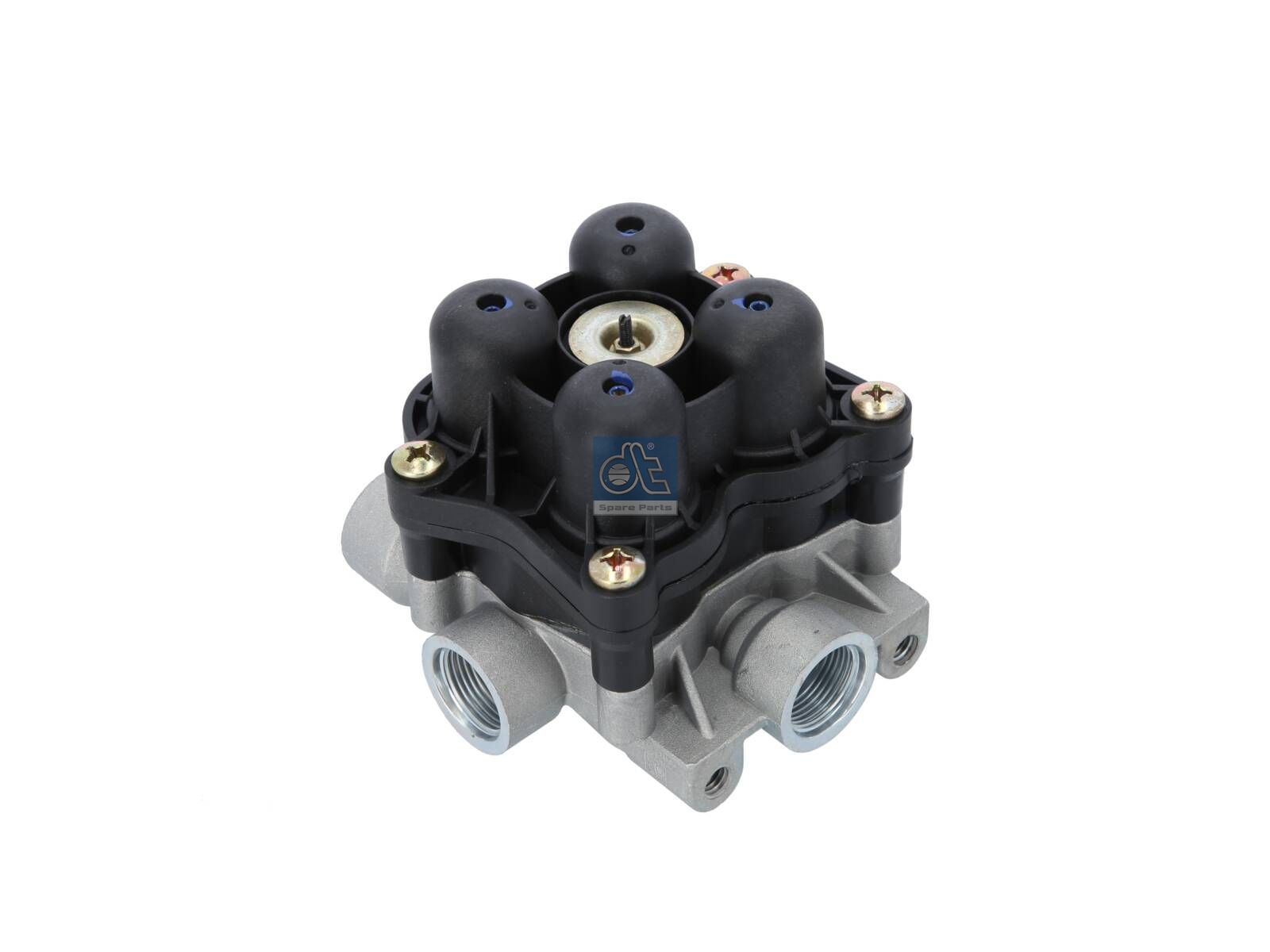 DT Spare Parts 3.72084 4-circuit-protection valve, M22 x 1,5, max. 13 bar, Po21: 6.9 bar, Po22: 6.9 bar, Po23: 7 bar, Po24: 6.9 bar, Pc21: 4.5 bar, Pc22: 4.5 bar, Pc23: 4.5 bar, Pc24: 4.5 bar