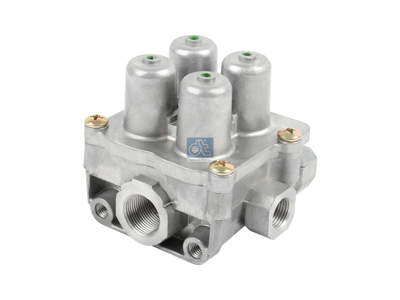 DT Spare Parts 3.72085 4-circuit-protection valve, M16 x 1,5, M22 x 1,5, max. 13 bar, Po21: 6.9 bar, Po22: 6.9 bar, Po23: 7 bar, Po24: 6.9 bar, Pc21: 6.4 bar, Pc22: 6.4 bar, Pc23: 6.4 bar, Pc24: 6.4 bar