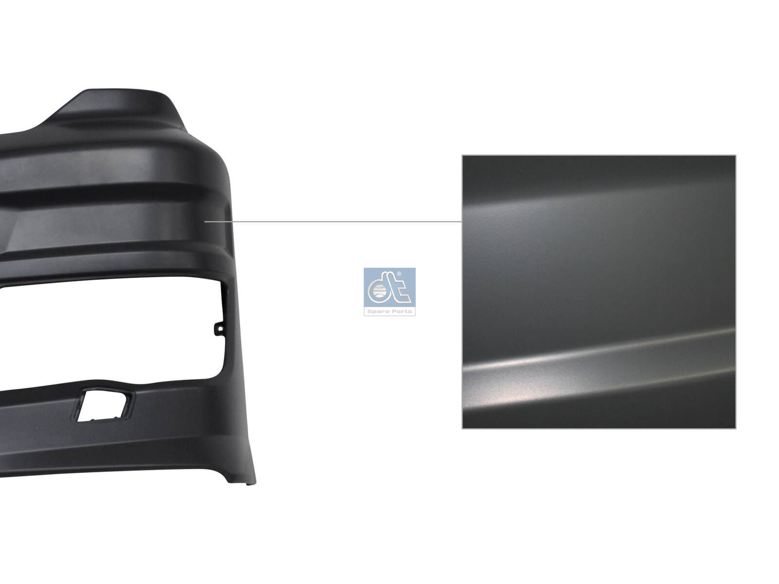 DT Spare Parts 3.79989 Bumper corner, left, grey