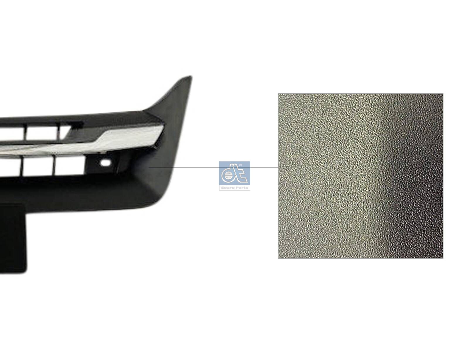 DT Spare Parts 3.80379 Cover moulding, Front grill, chromed