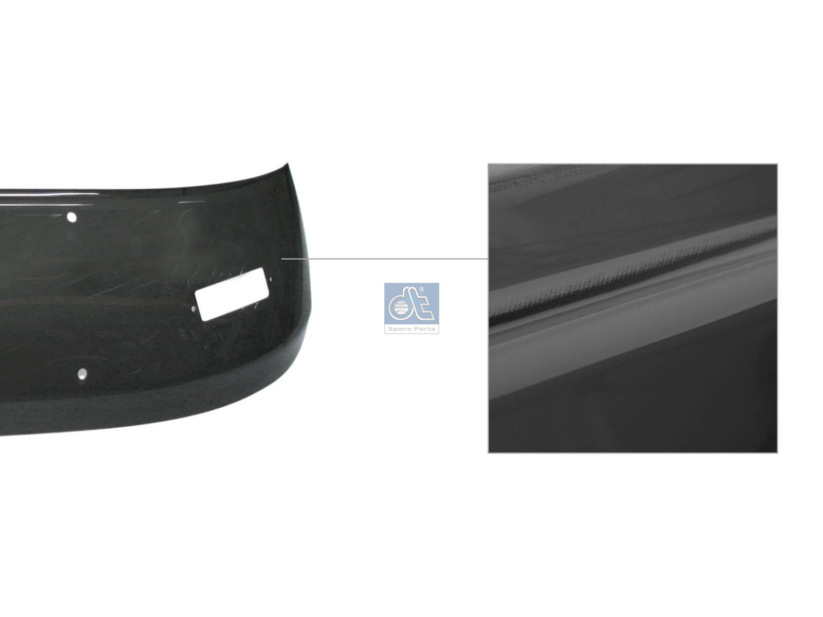 DT Spare Parts 3.80400 Sun visor, cabin 2280 mm