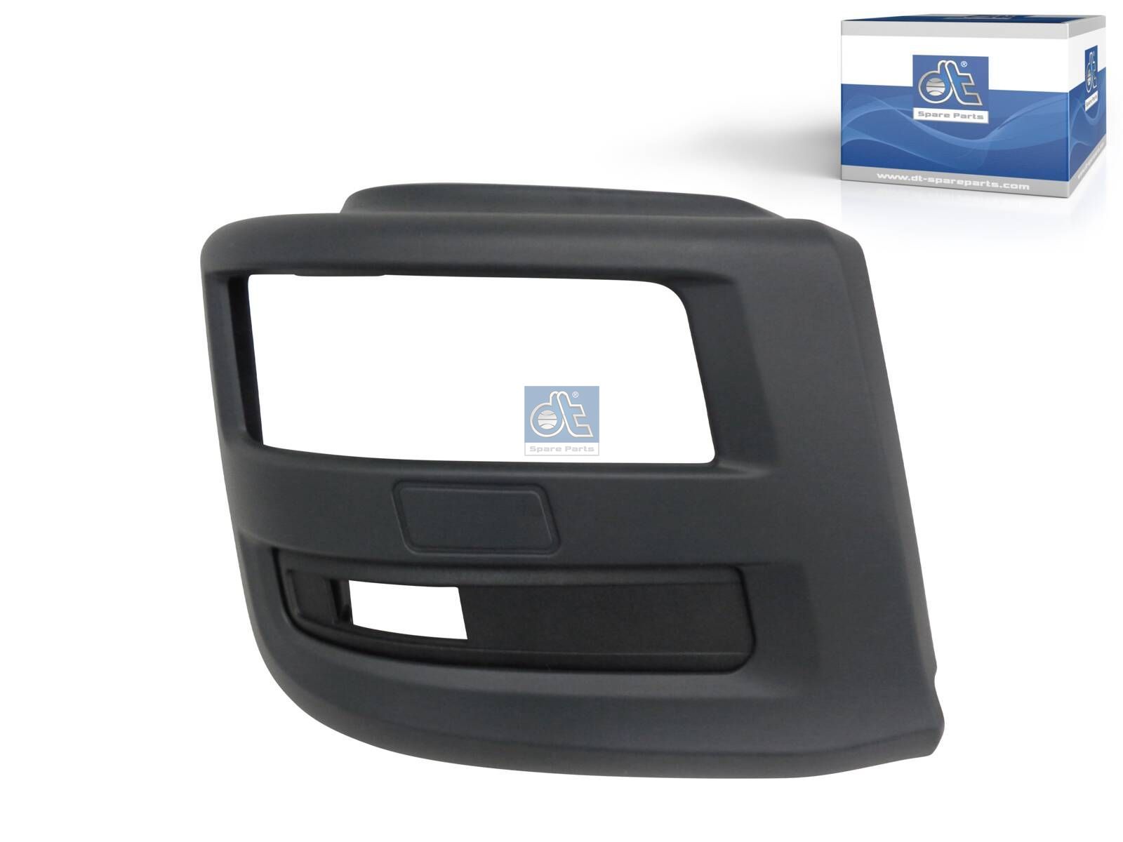 DT Spare Parts 3.81292 Bumper cover, right, with holes for foglights, grey