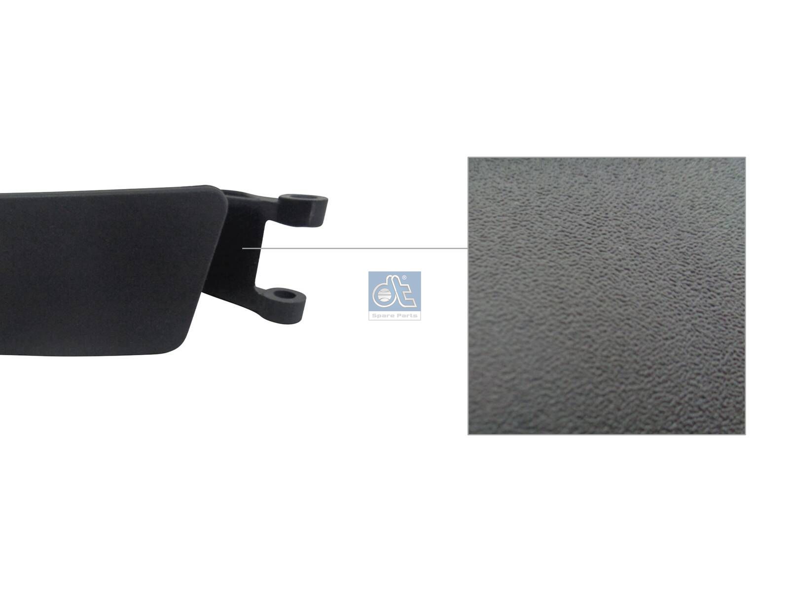 DT Spare Parts 3.81297 Cover, bumper cover, left, grey