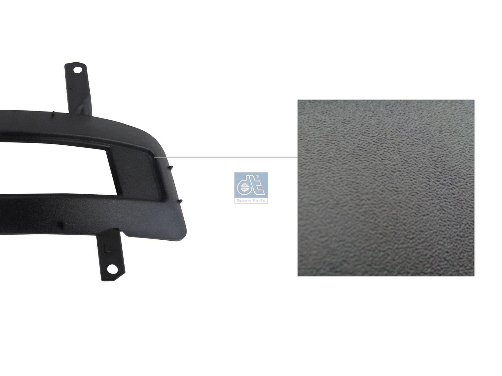 DT Spare Parts 3.81300 Cover, fog lamp, right, black