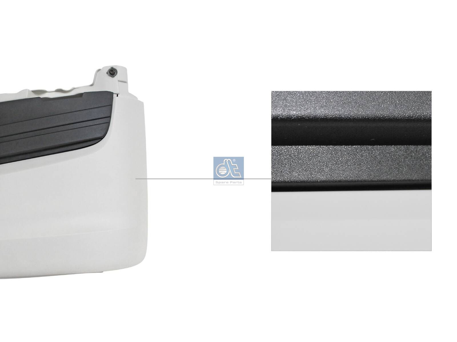 DT Spare Parts 3.81303 Bumper cover, left, white