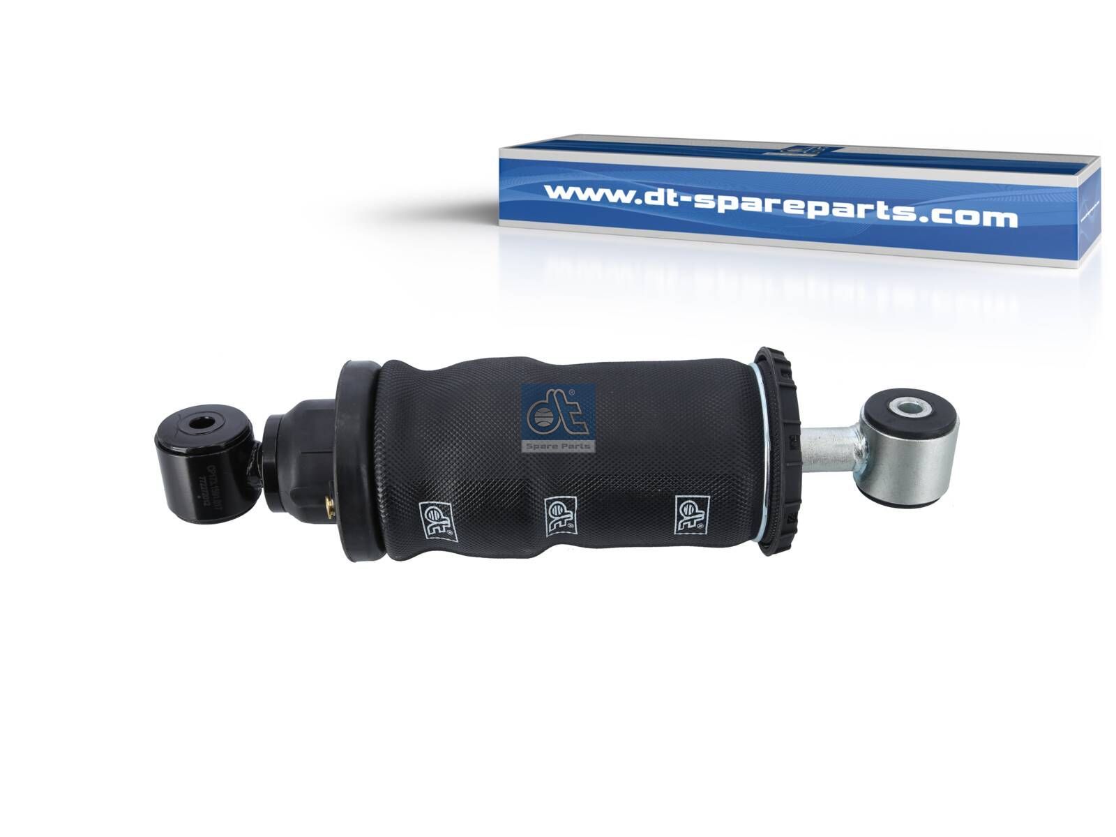 DT Spare Parts 3.83017SP Cabin shock absorber, front, b: 12 mm, Lmin: 297 mm, Lmax: 376 mm